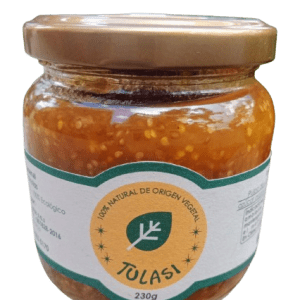 Mermelada de Uchuvas con semillas de Chía y canela endulzada con azúcar orgánica al 20% presentación 230g